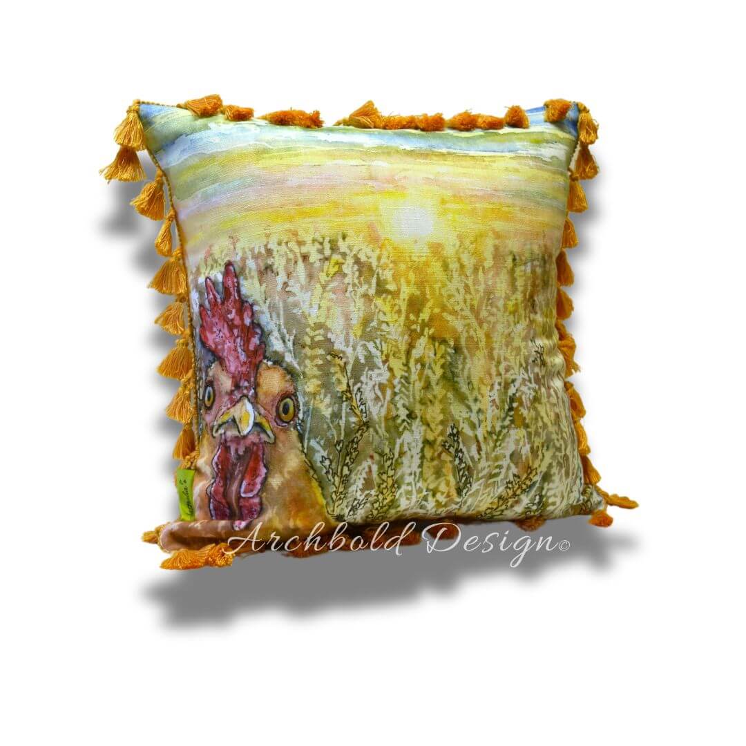 Chicken selfie Cushion