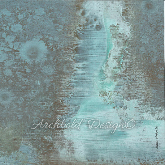 Greeting Card Abstract Verdigris Archbold Design