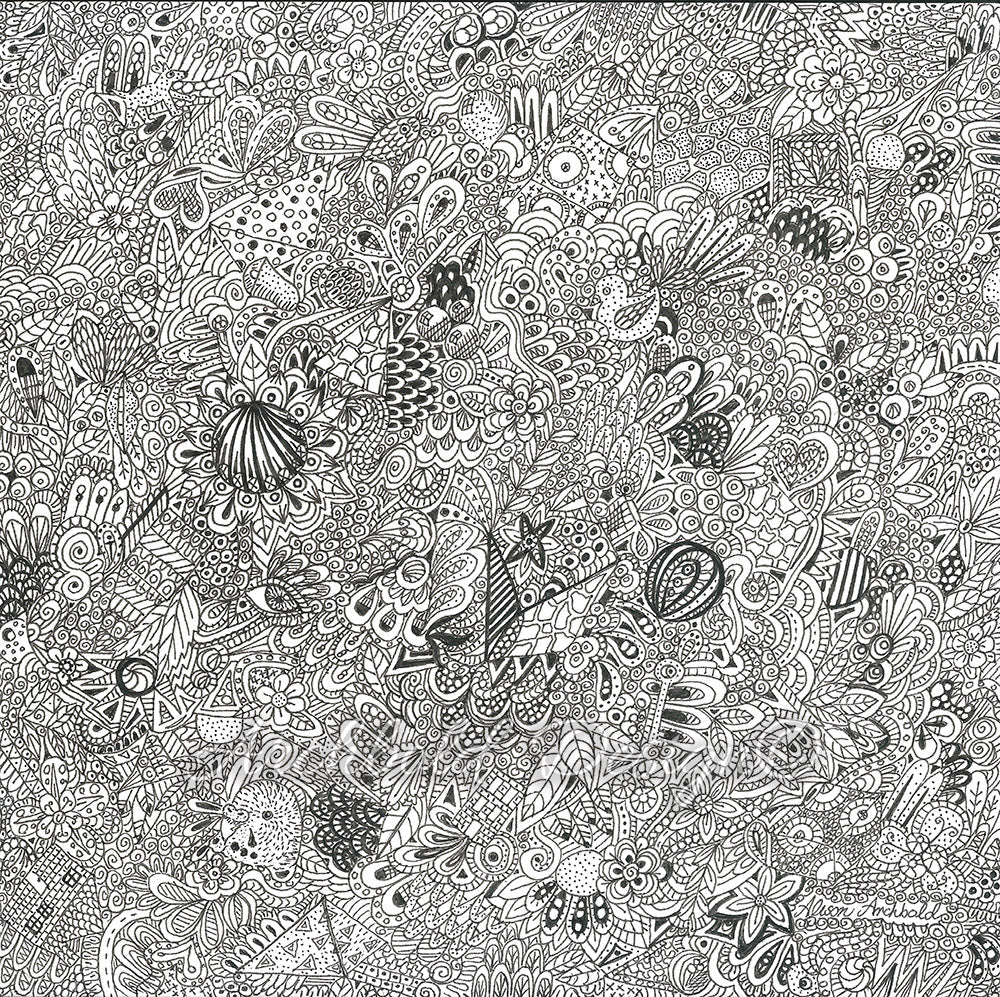 Greeting Card Abstract Zentangle Archbold Design