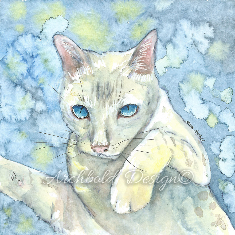 Greeting Card Cat Caliou Archbold Design