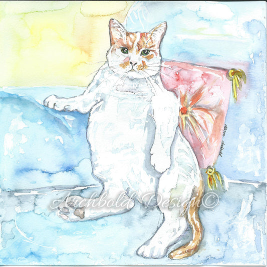 Greeting Card Cat Kevin Archbold Design