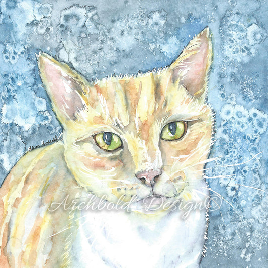 Greeting Card Cat Mia Archbold Design