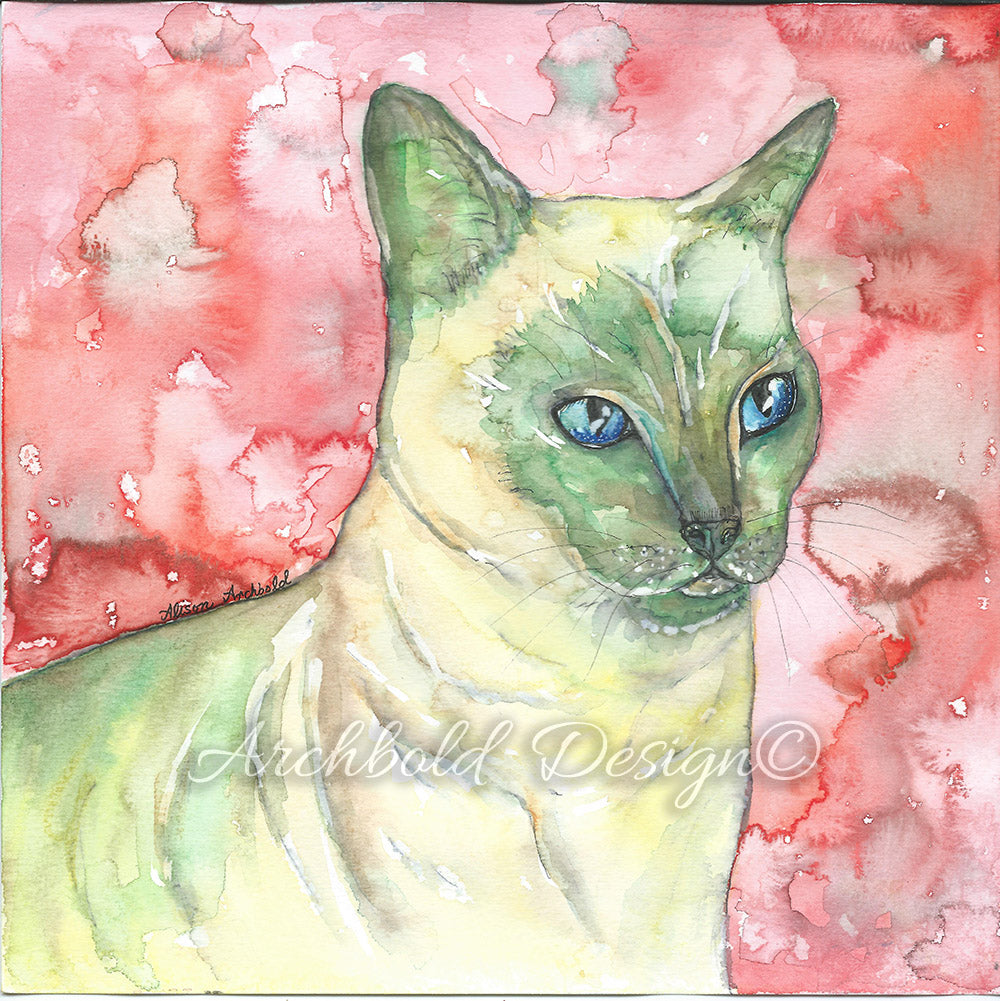 Greeting Card Cat Roman Archbold Design