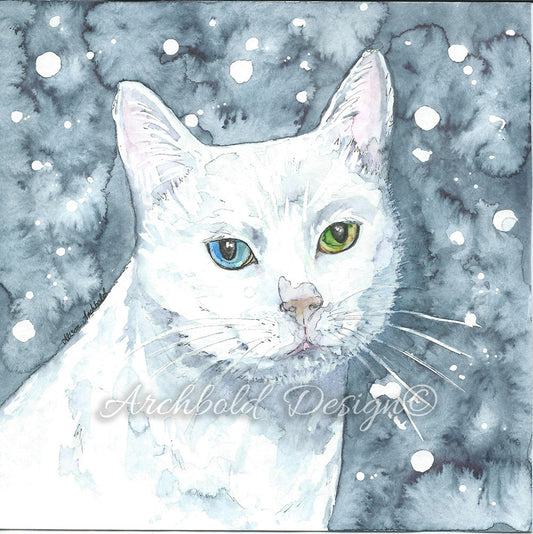 Greeting Card Cat Roo Archbold Design