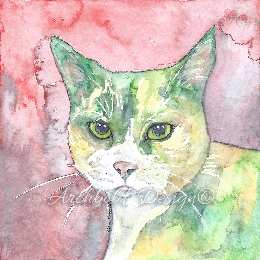 Greeting Card Cat Tabitha Archbold Design