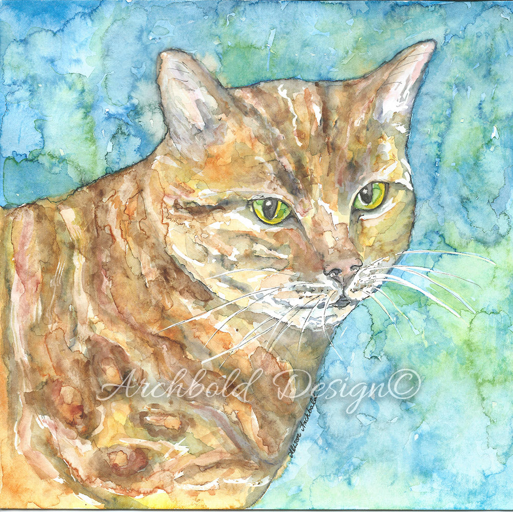 Greeting Card Cat Voldemort Archbold Design