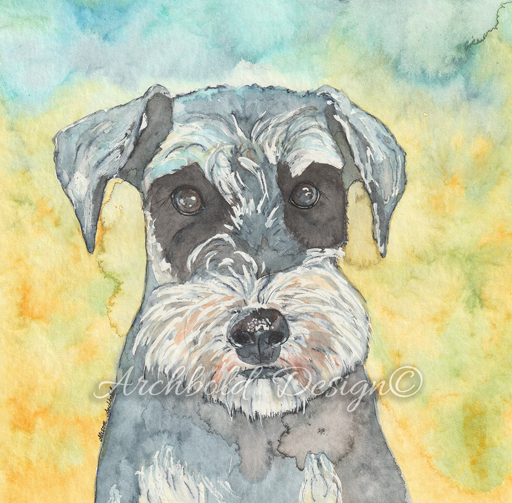 Greeting Card Dog Bagheera Archbold Design