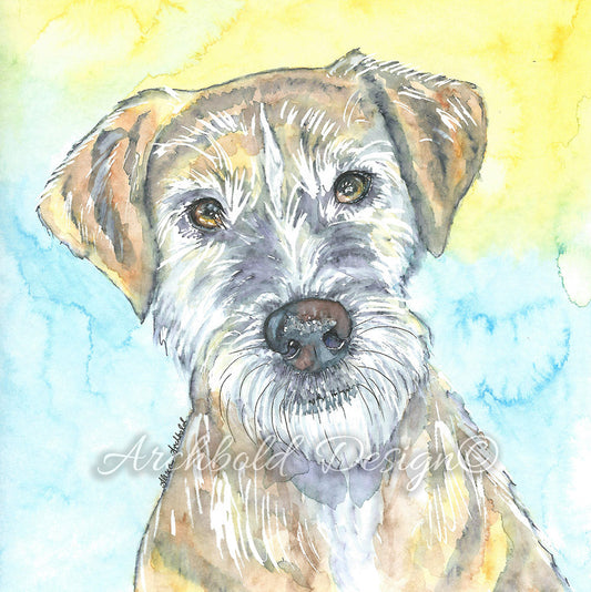 Greeting Card Dog Benji Archbold Design