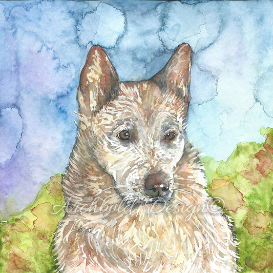 Greeting Card Dog Bindie Archbold Design