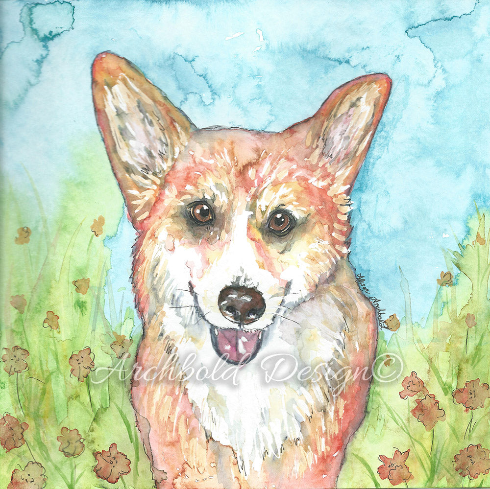 Greeting Card Dog Boots Archbold Design