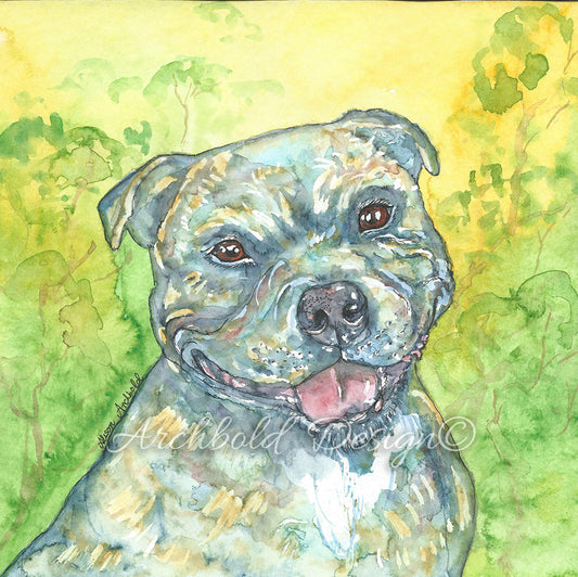 Greeting Card Dog Brutus Archbold Design