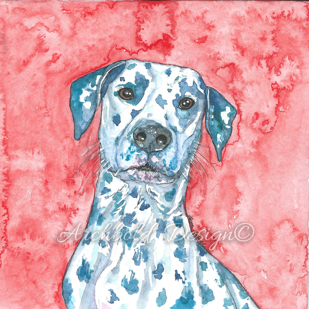 Greeting Card Dog Dennis Archbold Design