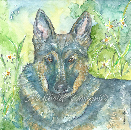 Greeting Card Dog Dex Archbold Design