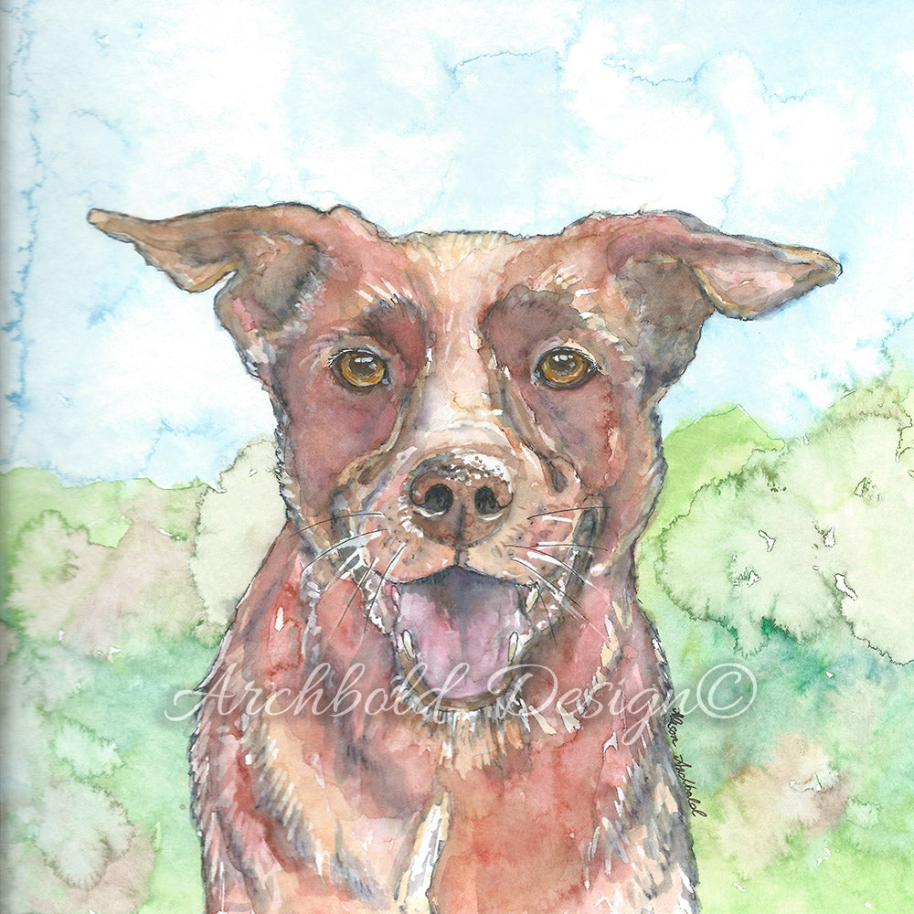Greeting Card Dog Elsie Archbold Design