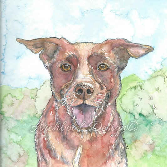 Greeting Card Dog Elsie Archbold Design