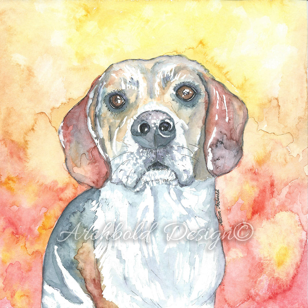 Greeting Card Dog Jasper Archbold Design