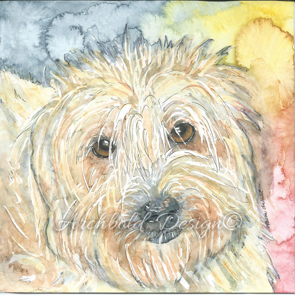 Greeting Card Dog Jassie Archbold Design