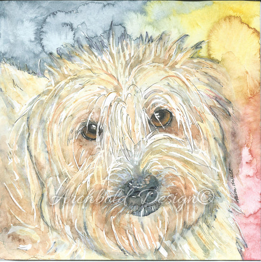 Greeting Card Dog Jassie Archbold Design