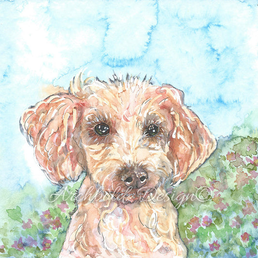Greeting Card Dog Lexi Archbold Design