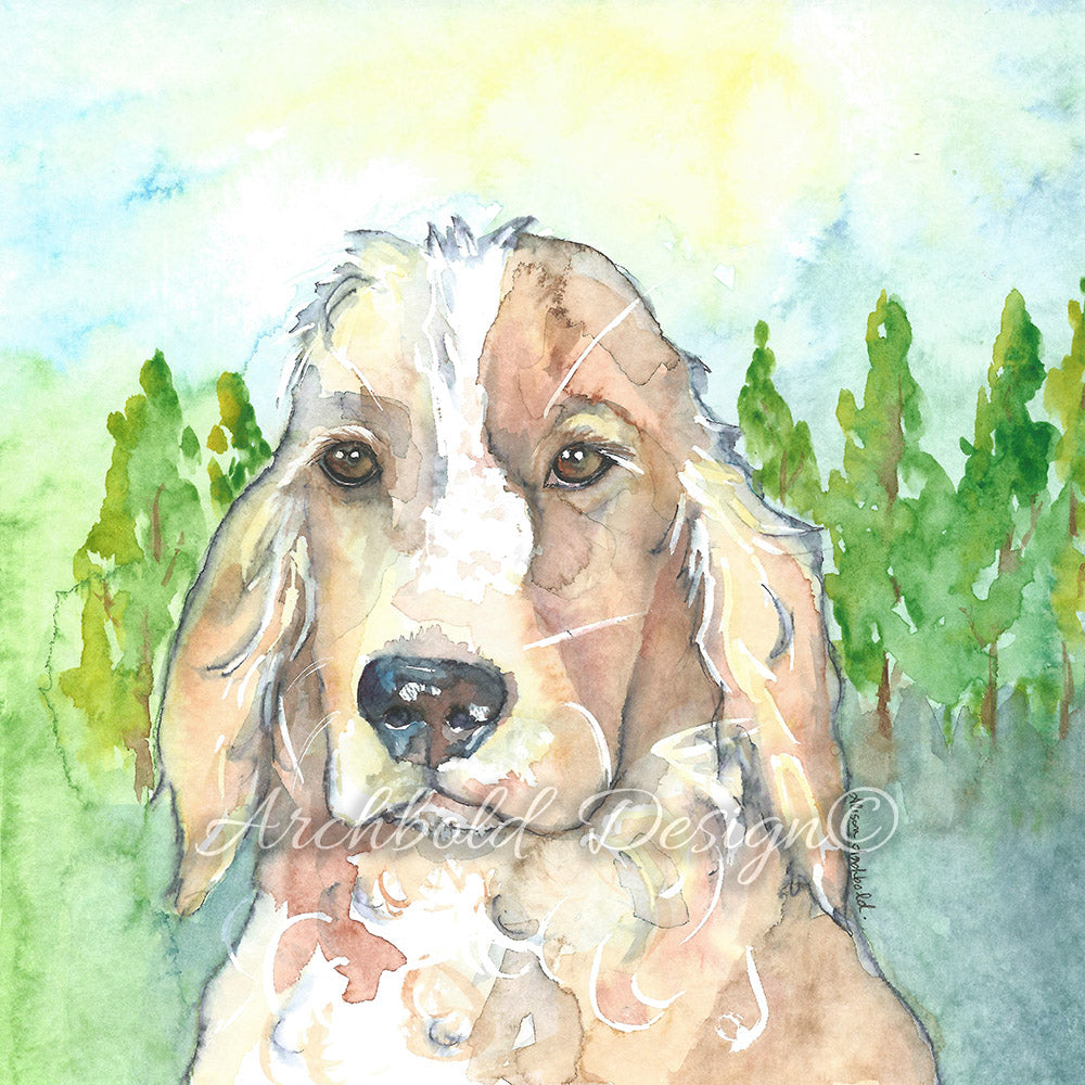 Greeting Card Dog Moet Archbold Design