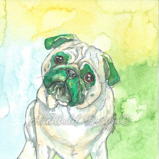 Greeting Card Dog Nelson Archbold Design