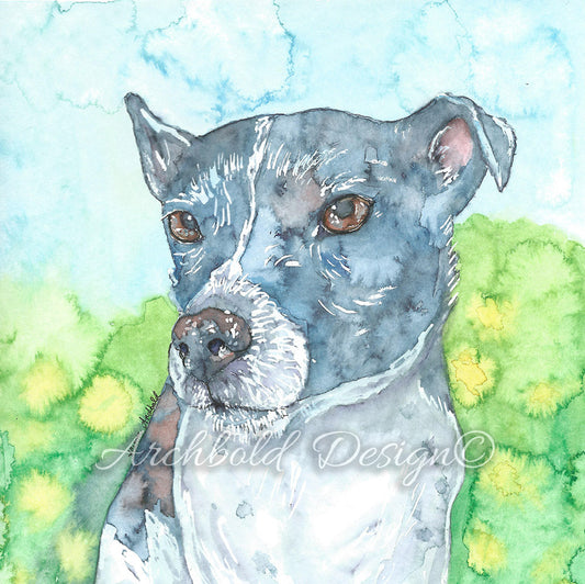 Greeting Card Dog Roger Archbold Design
