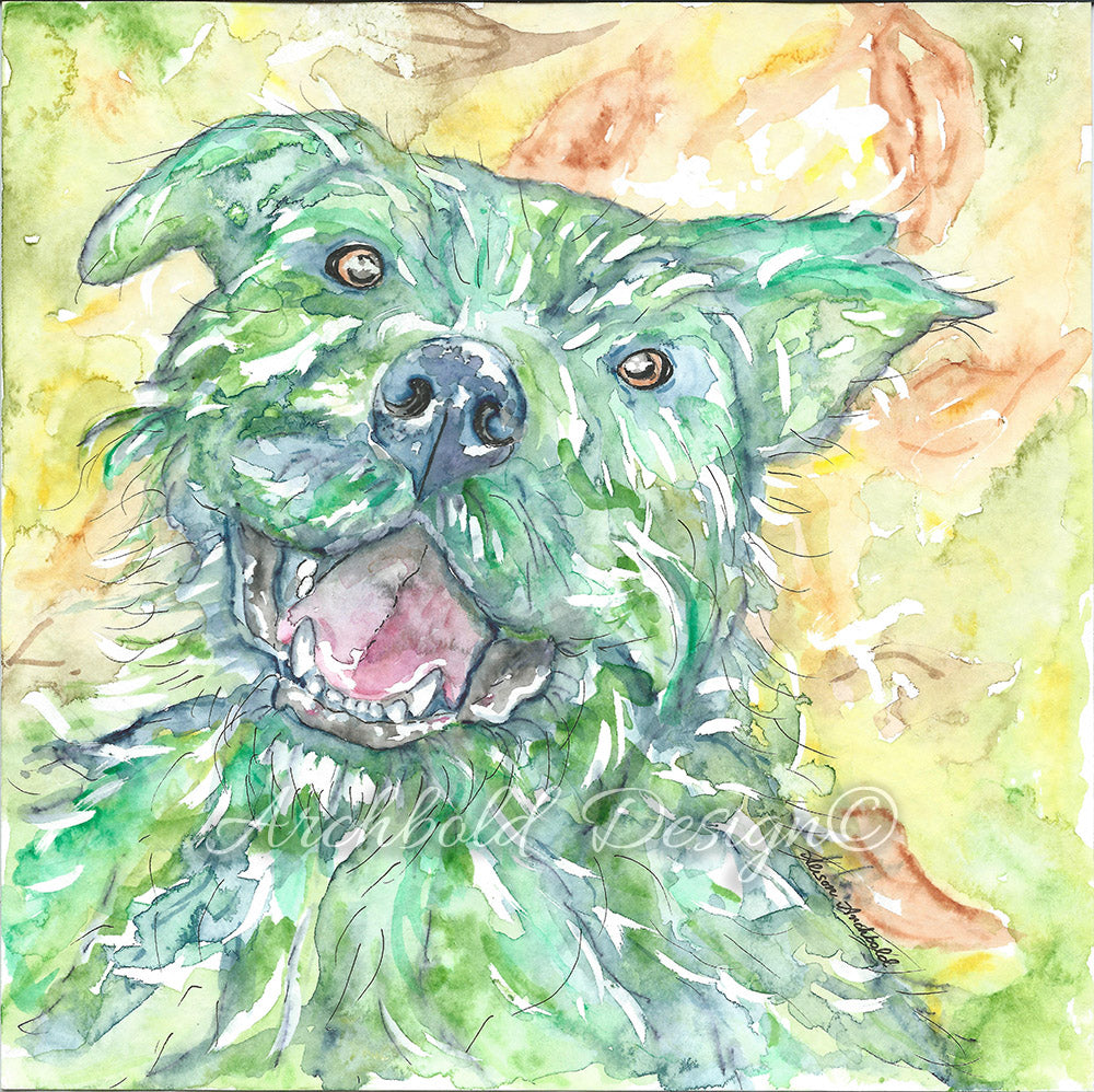 Greeting Card Dog Wilma Archbold Design