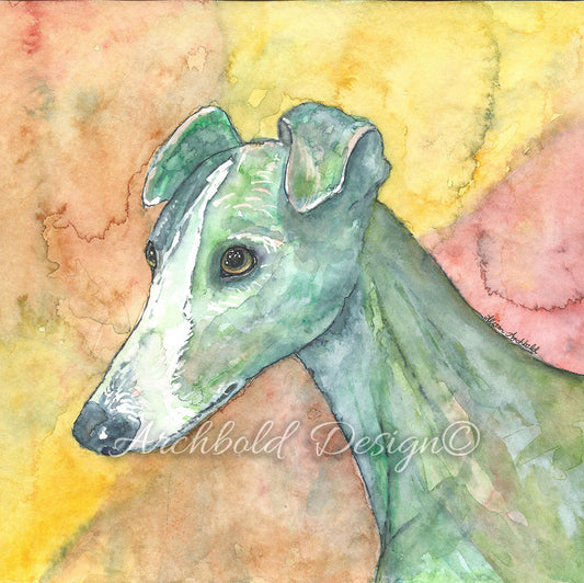 Greeting Card Dog Winter Archbold Design