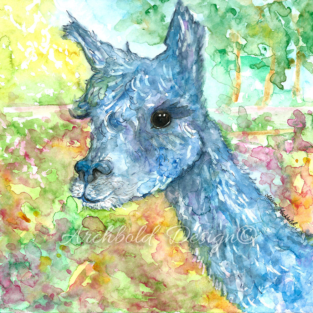 Greeting Card Farm Alpaca Archbold Design