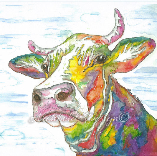 Greeting Card Farm Bull Archbold Design