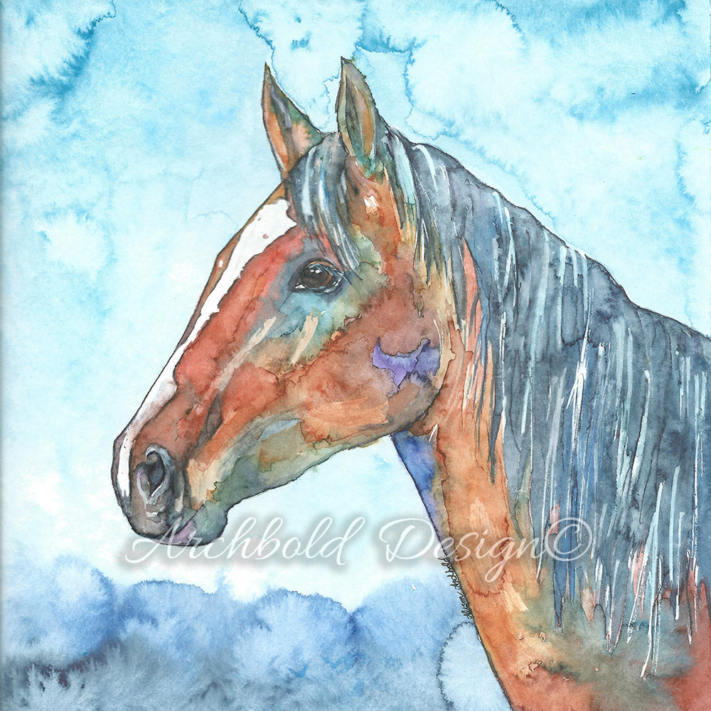 Greeting Card Farm Horse Archbold Design