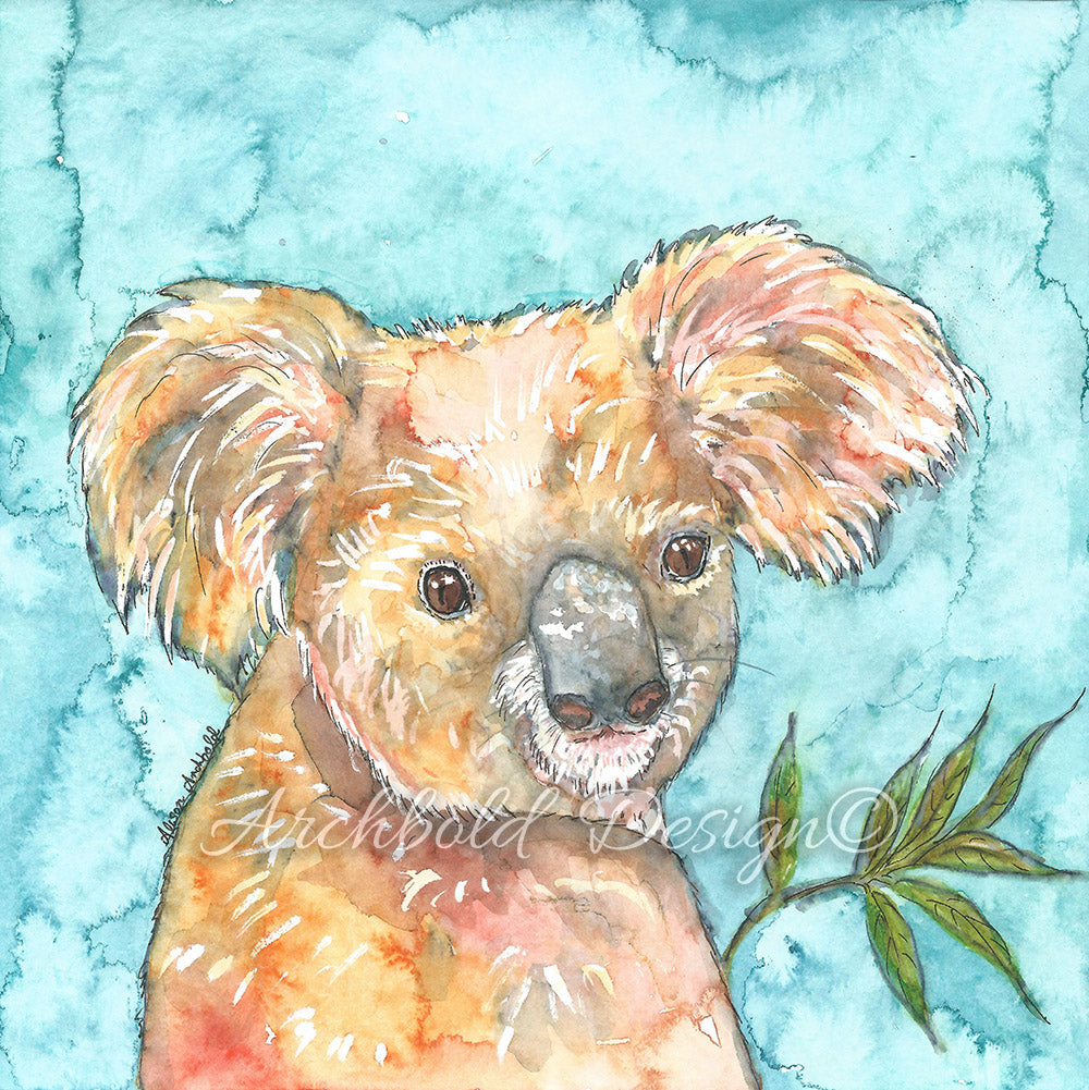Greeting Card Native Koala Archbold Design
