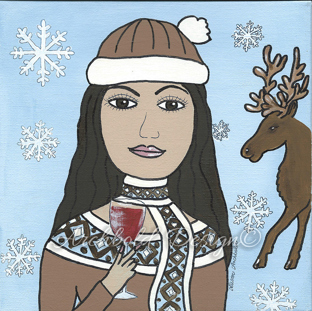 Greeting Card Women & Wine Gabi Archbold Design