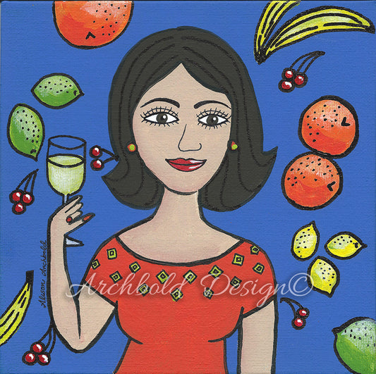 Greeting Card Women & Wine Maria Archbold Design