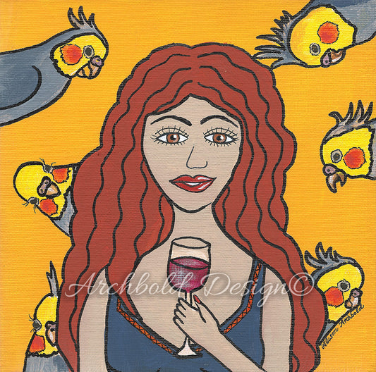 Greeting Card Women & Wine Natalie Archbold Design