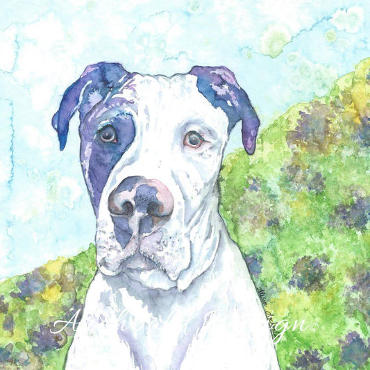 Greeting Card Dog Great Dane Sparrow