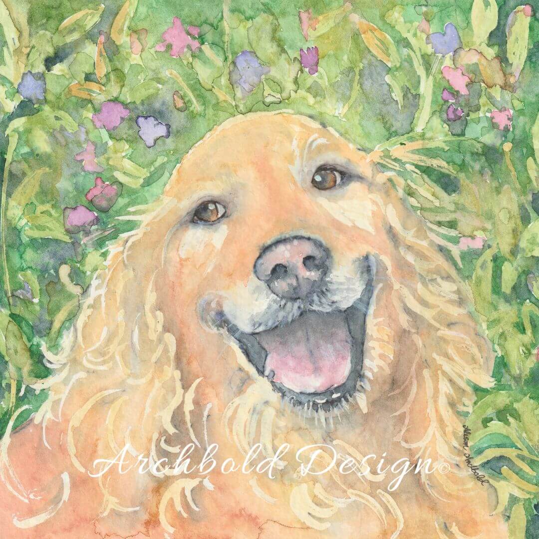 Greeting Card Dog Golden Retriever Zelda