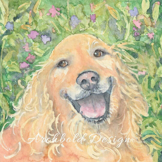 Greeting Card Dog Golden Retriever Zelda