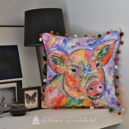 Farm pig Cushion