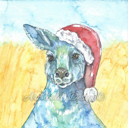 Christmas Greeting Card Kangaroo Archbold Design