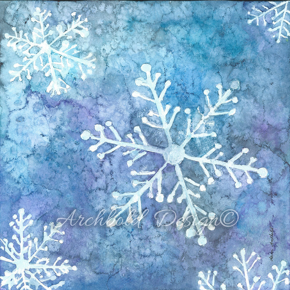 Christmas Greeting Card Snowflake Archbold Design