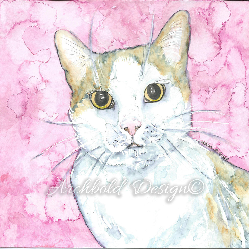 Greeting Card Cat Gypsy Archbold Design