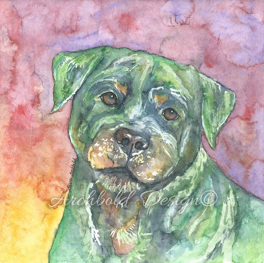 Greeting Card Dog Boss Archbold Design