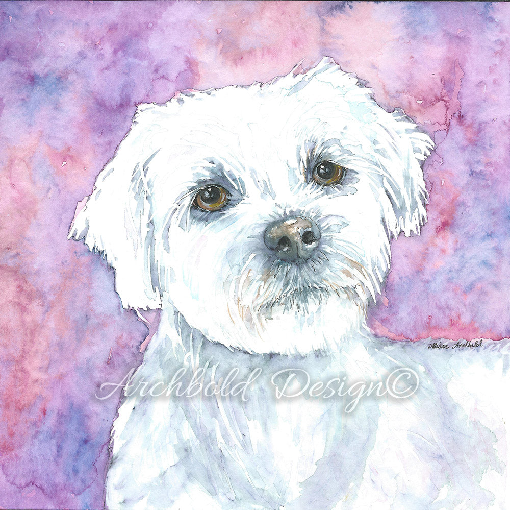 Greeting Card Dog Layla Archbold Design