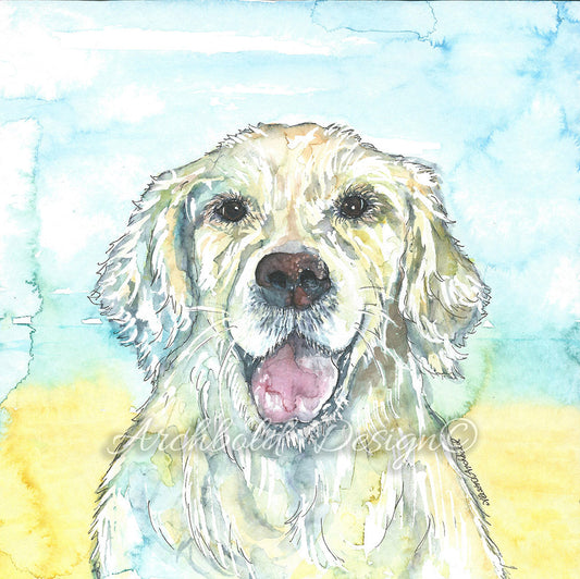 Greeting Card Dog Nannie Archbold Design