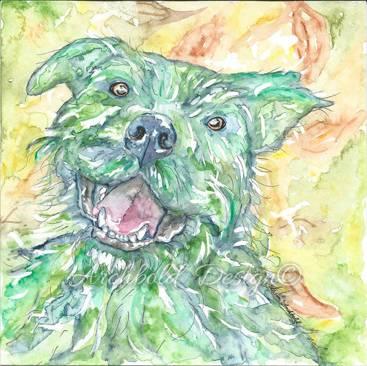 Greeting Card Dog Wilma Archbold Design