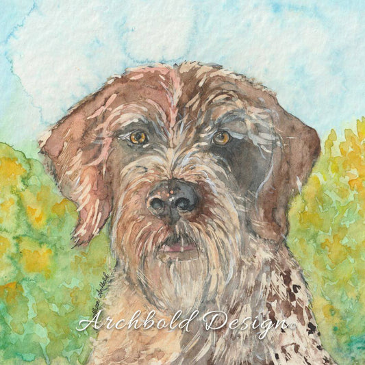 Greeting Card Dog Wire Haired Pointer Gus